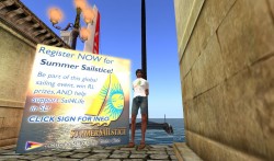  Second Life Sailors celebrating and helping the American Cancer Society 