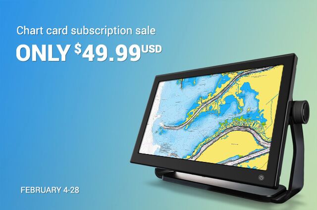 Renew your Navionics card subscription this month for a great deal!