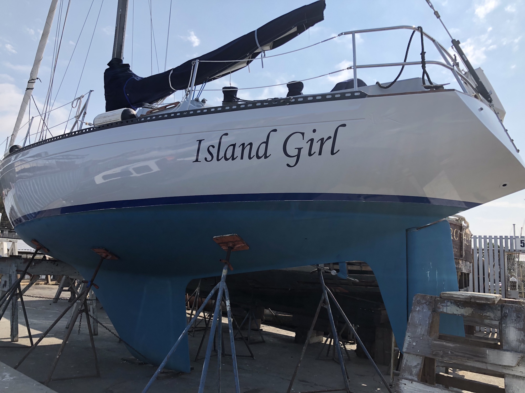 Island Girl hauled out