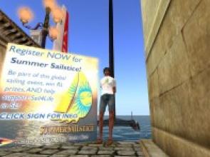  Second Life Sailors celebrating and helping the American Cancer Society 
