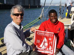Clipper Racer 'Invest Africa' Celebrates at Sea
