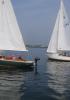 Keelboats racing in light wind