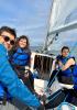 Family enjoys sailing aboard Colgate 26 from Downtown Municipal Marina in St. Petersburg, Florida