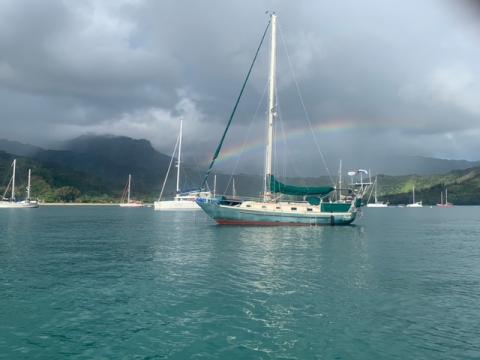 Sailboat rainbow