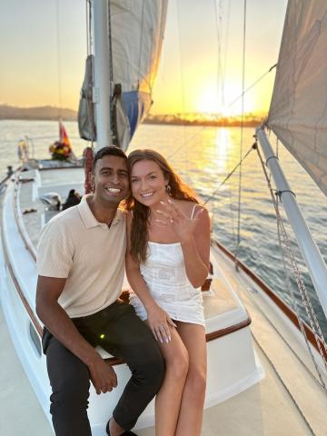 Proposal at Sea aboard SunSwept Sailing’s Yacht Kelpie 
