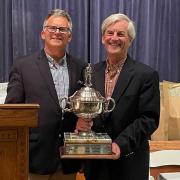 Corinthian Yacht Club Kevin Roesler and PICYA Yachtsman of the Year winner John Arndt.