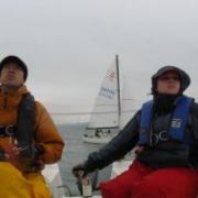 Larsen and Danny Season's Greeter - Winter Solstice Sail 2008