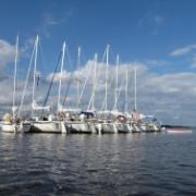 Wisconsin - Sailors on Lake Petenwell, Wisconsin celebrated with sail, raft up and potluck!