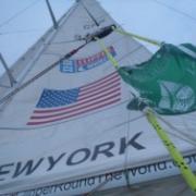 Clipper Race participant New York celebrated Summer Sailstice in the North Atlantic
